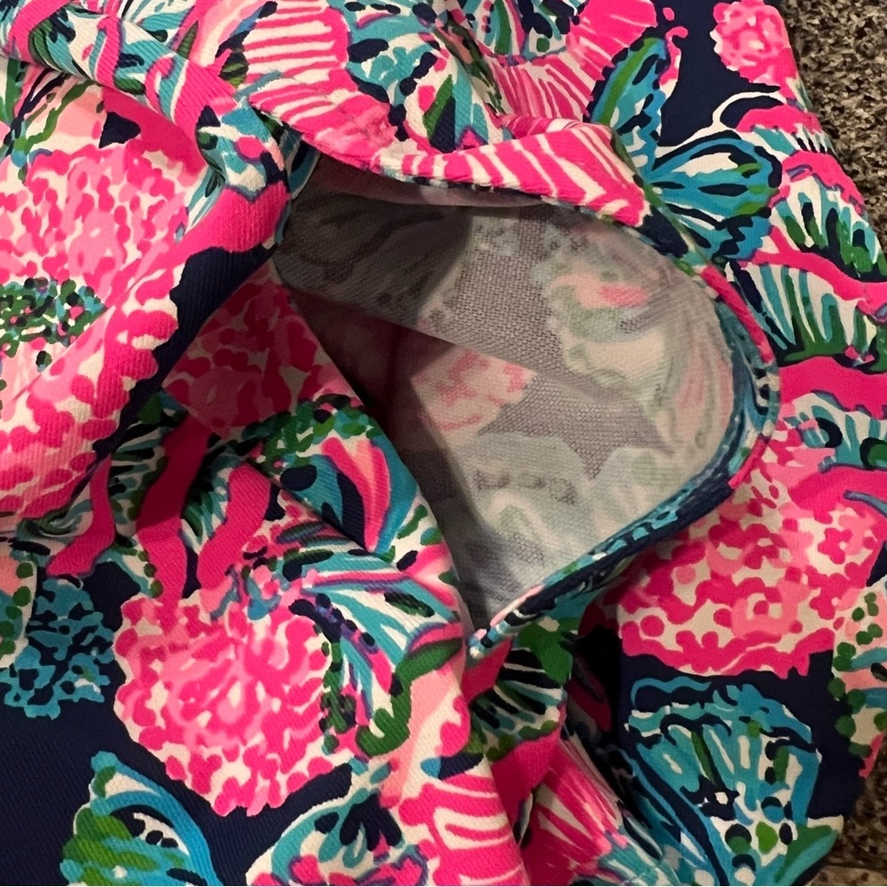 Lilly Pulitzer Solia UPF+50 Dress- Oyster Bay Navy Shroom With a View XS - Picture 10 of 12